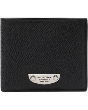 Balenciaga Le City Uptown Leather Wallet - Black
