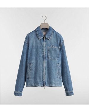 Dior Zippered Denim Jacket - Blue