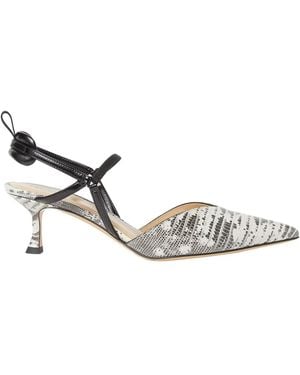 Fendi Slingback "Very Colibrì" Con Tacco Medio - Metallic