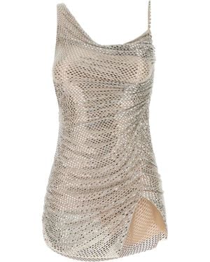 Self-Portrait Mini Dress Hotfix Mesh - Multicolor