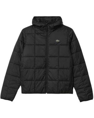 Lacoste Logo Waterproof Puffer Jacket - Black