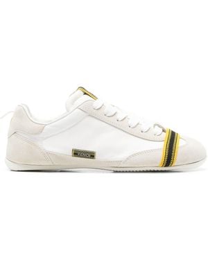 Fendi Logo-Tag Paneled Sneakers - White