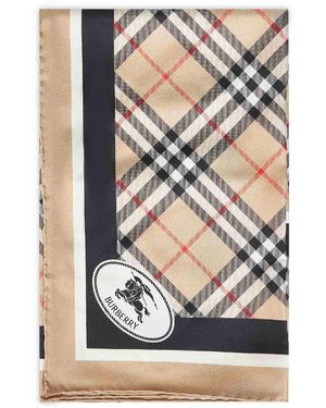 Burberry Silk Twill Scarf Sand - Natural