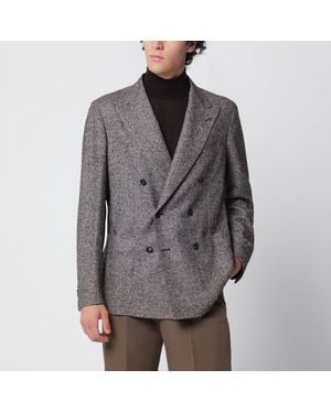 Tagliatore Tobaccocoloured Doublebreasted Jacket - Gray