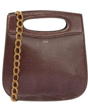 Soeur Chocolate Chain-Link Strap Bag - Brown