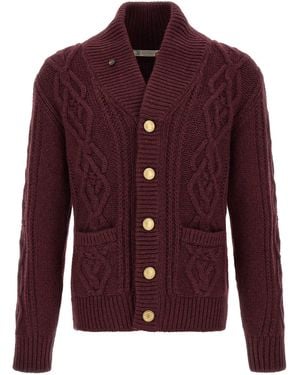 Brunello Cucinelli Cardigan Cashmere Piuma - Red