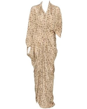 Cortana Mayu Printed Long Dress - Natural