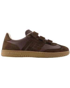 Balmain Swan Scratch Sneakers - Brown