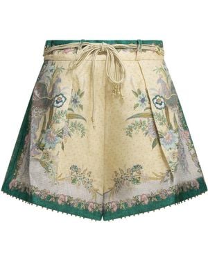 Zimmermann "Indra Tuck" Short With Laces - Natural
