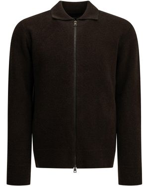 Tagliatore Wool Sweater With A Zipper - Black