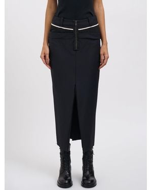 Alessandra Marchi Skirt With Belt - Black