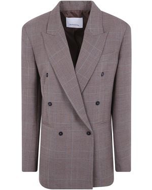 Frankie Shop "Monterey" Wool Structured Blazer - Gray