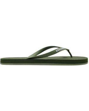 DSquared² Flip Plop Slipper With Logo - Green