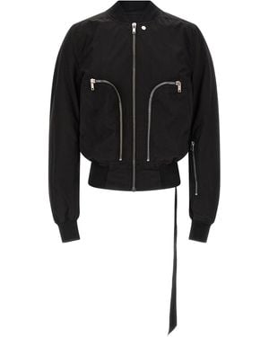 Rick Owens Bomber Jacket Cotton - Black
