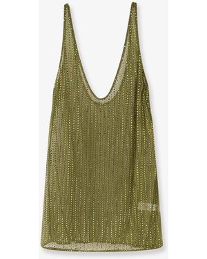 VENUJA Short Dress Rhinestones - Green