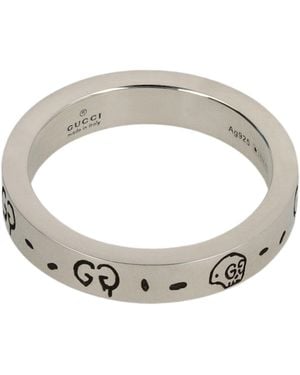 Gucci Sterling Ghost Ring 4Mm - Metallic