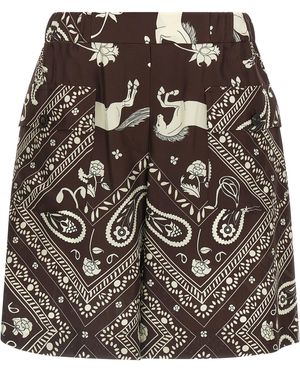 Alberto Biani 'Bandana' Print Bermuda Shorts - Brown