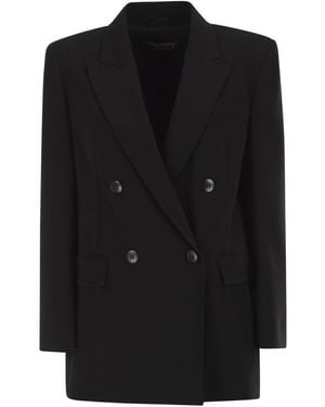 Max Mara Mstbaobab Double-Breasted Cady Jacket - Black