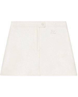 Courreges Cotton Polyurethane Elastane Skirt - White