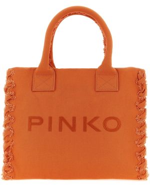 Pinko Medium 'Beach' Shopping Bag - Orange