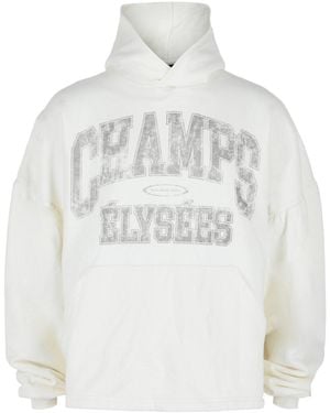 Balenciaga Champs-Élysées Logo Pullover Hoodie - White