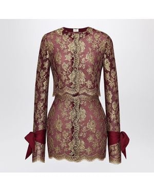 Saint Laurent Pepin Mini Dress - Brown