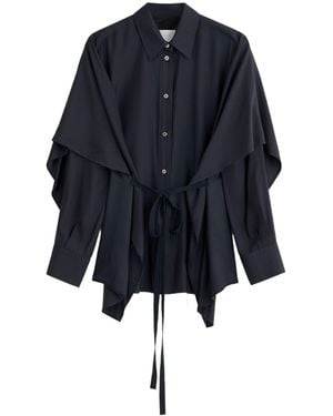 Maison Margiela Cape-Style Buttoned Shirt - Blue