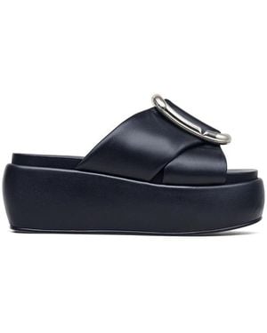 Marc Jacobs Platform Mules Calf Leather - Blue