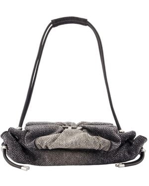DIESEL Scrunch-D Small Shoulder Bag - Black