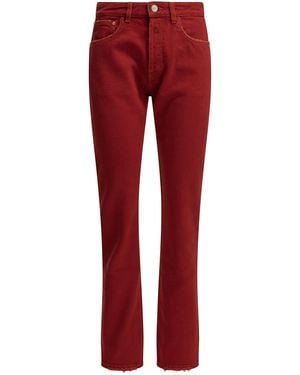 Isabel Marant "Daya" Straight-Leg Jeans - Red