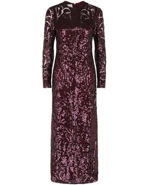 Valentino Sequin Mesh Gown - Purple