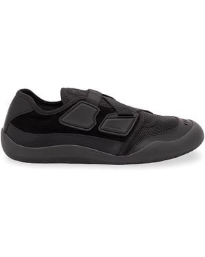 Prada Speedrock Leather And Mesh Fabric Sneakers - Black