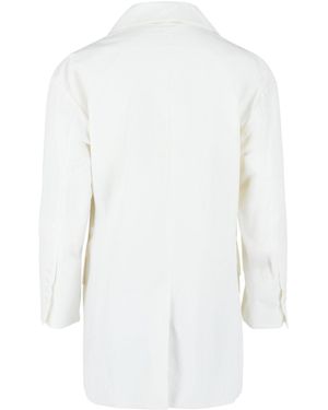 Ferragamo Button Front Sport Coat - White