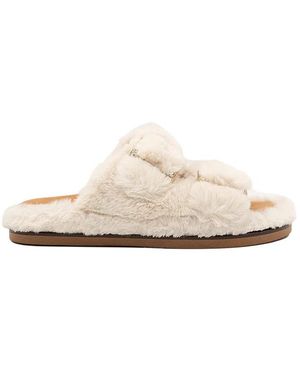 Alibi "Greta" Eco Fur Slippers - White