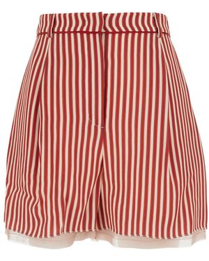 Hui Milano Shorts Zeno Silk-Blend - Red
