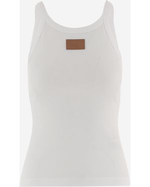 Fendi Tank Top Cotton - White