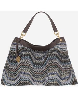 Missoni Handbag Chevron Pattern - Gray