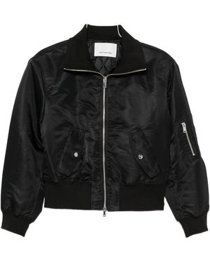 Frankie Shop Storm Nylon Cropped Bomber Jacket - Black
