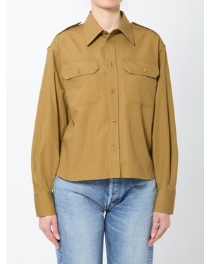 Celine Cropped Shirt - Blue