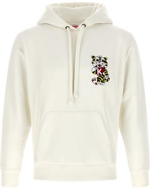 KENZO Wild Tiger Embroidered Hoodie - White