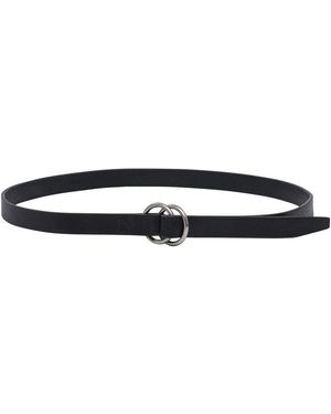 Nonnative Leather Belt With Double Ring Belts - White