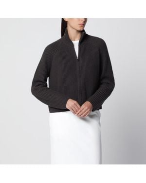Lisa Yang Dark Sadie Zipup Cashmere Cardigan - Black