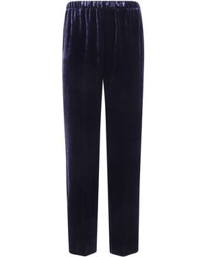 Antonelli "Tazio" Velvet Silk Pants - Blue