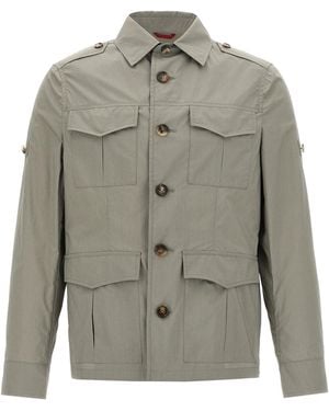 Brunello Cucinelli Water-Resistant Shirt Jacket - Gray