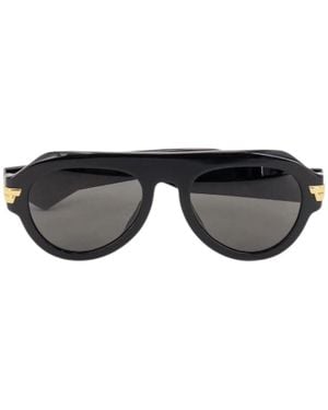 Bottega Veneta Oval Sunglasses - Black