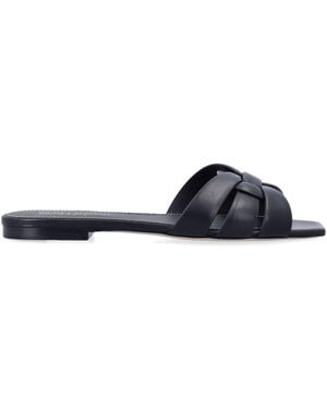 Saint Laurent Tribute Flat - Blue