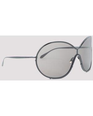Alaïa Round Metal 93 Sunglasses - Metallic