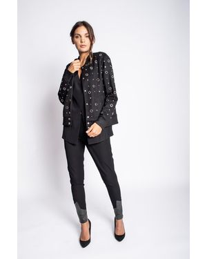 Karen Thomas Embellished Suede Jacket - Black