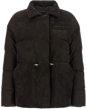 Kiton Drawstring Down Jacket - Black