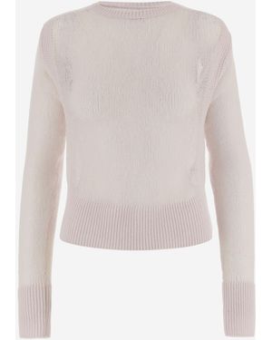 Sa Su Phi Cashmere Crew Neck Sweater - White